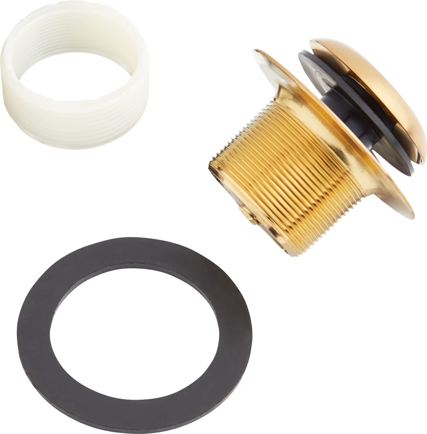 White Smoke Signature Hardware 446708 Pop-Up Drain with Overflow Cover for Alcove Tub