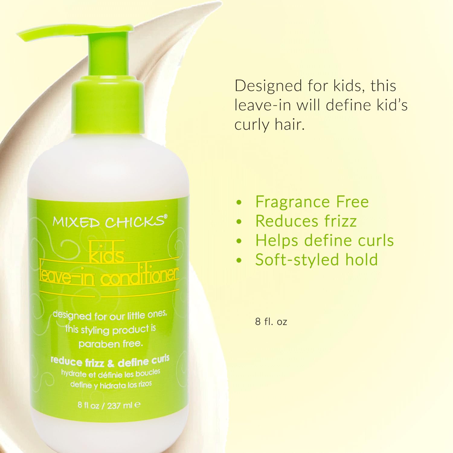Beige Mixed Chicks Kid's Quad Pack - Shampoo, Conditioner, Leave-in Conditioner, Tangle-Tamer, 8 fl.oz (Pack of 4)