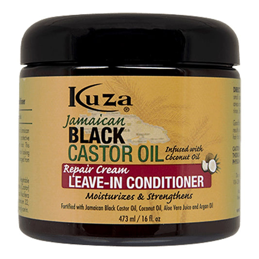 Black KUZA Jamaican Black Castor Oil Repair Cream Leave In Conditioner (16oz)