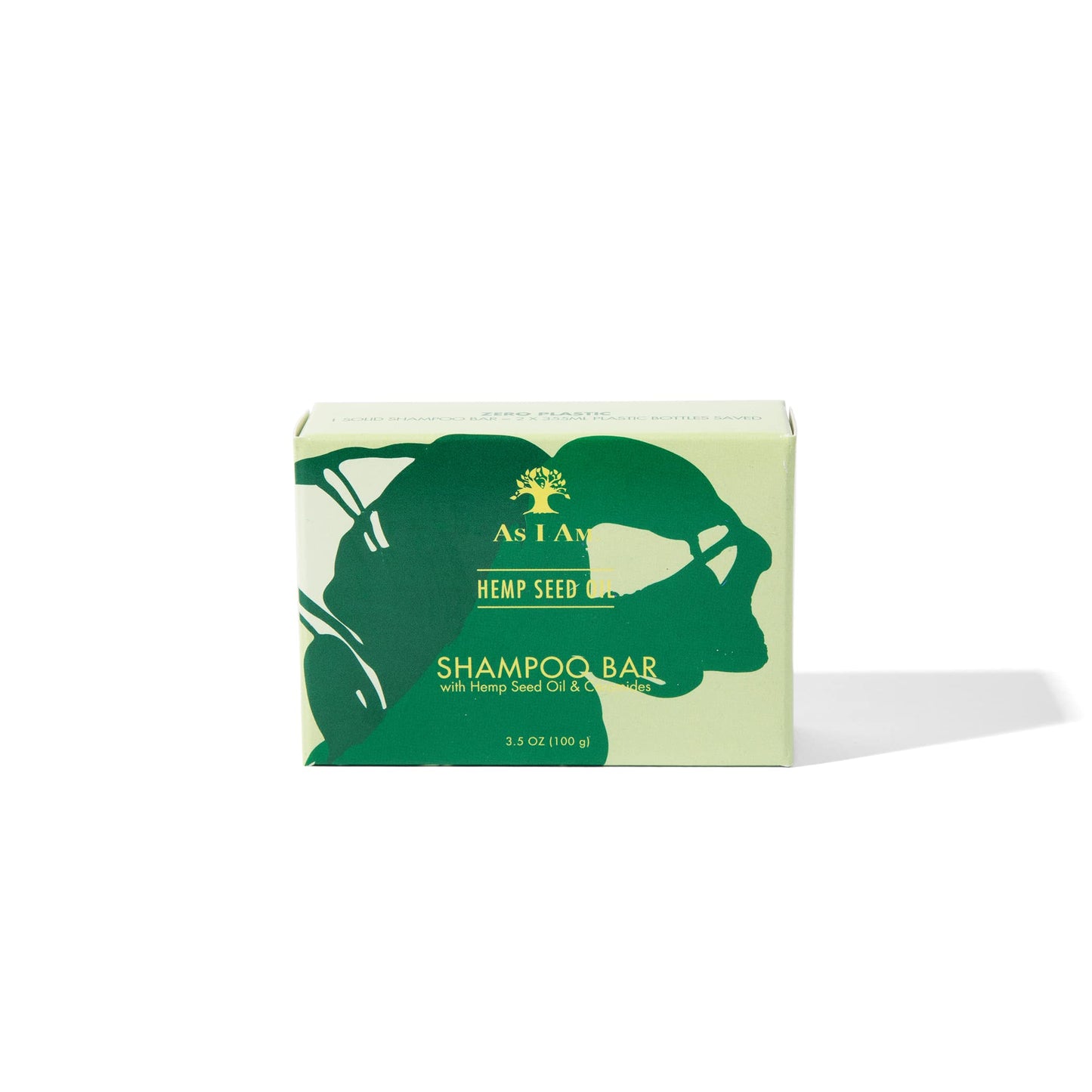 White Smoke As I Am Hemp Seed Oil Shampoo Bar - 3.5 ounce - with Ceramides, Calendula, Betaine, & Safflower - Made in USA