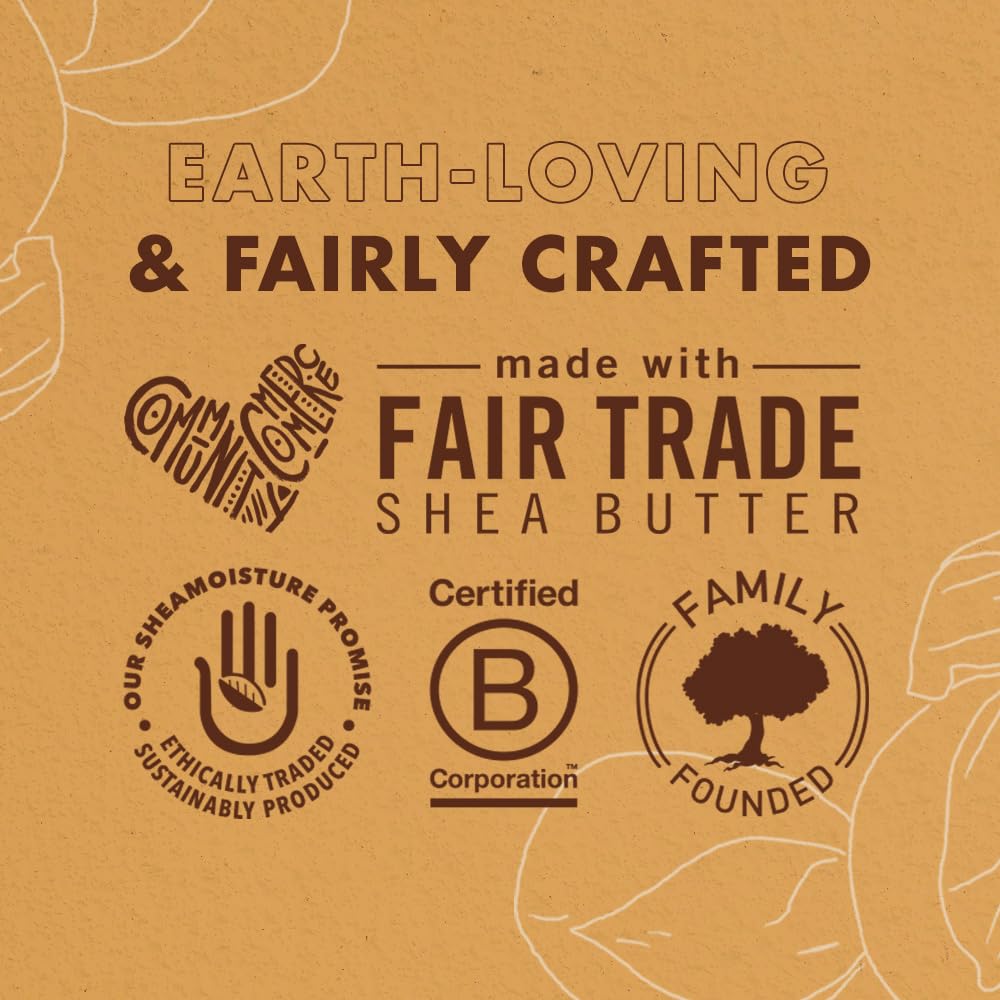 Sandy Brown SheaMoisture Raw Shea Butter Deep Moisturizing Detangler for Dry, Damaged Hair, Hair Styling Product Formulated with Sea Kelp and Argan Oil 8 oz