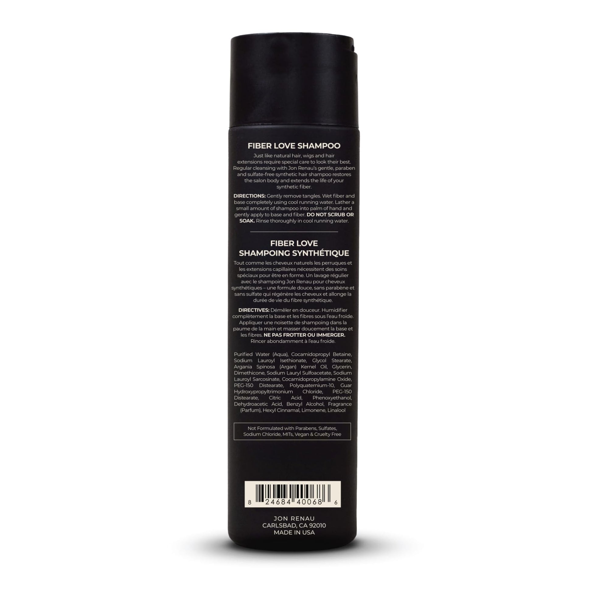 White Smoke Jon Renau Fiber Love Wig Care Bundle, Synthetic Wig Shampoo and Leave In Conditioning Spray, Sulfate and Paraben Free Wash and Detangling System for Synthetic Wigs and Hair Extensions