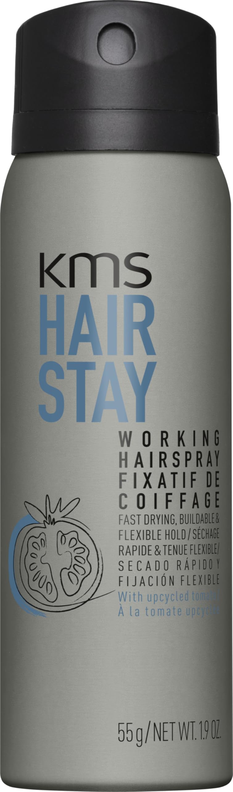 Dim Gray HairStay Working Hairspray, Lasting Buildable Hold, 75ml