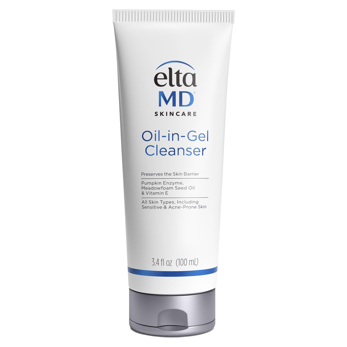 White Smoke EltaMD Oil-In-Gel Face Cleanser, Gentle Makeup Remover, 3.4 oz
