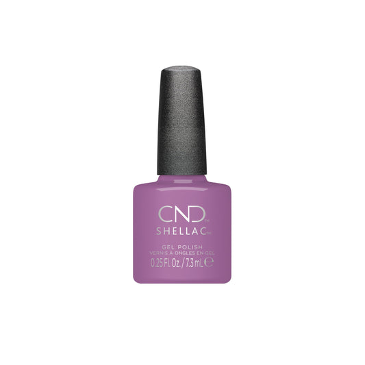 White Smoke CND Shellac Gel Nail Polish, Long-lasting Nail Paint Color with Curve-hugging Brush, 125 Lilac longing, 0.25 fl oz