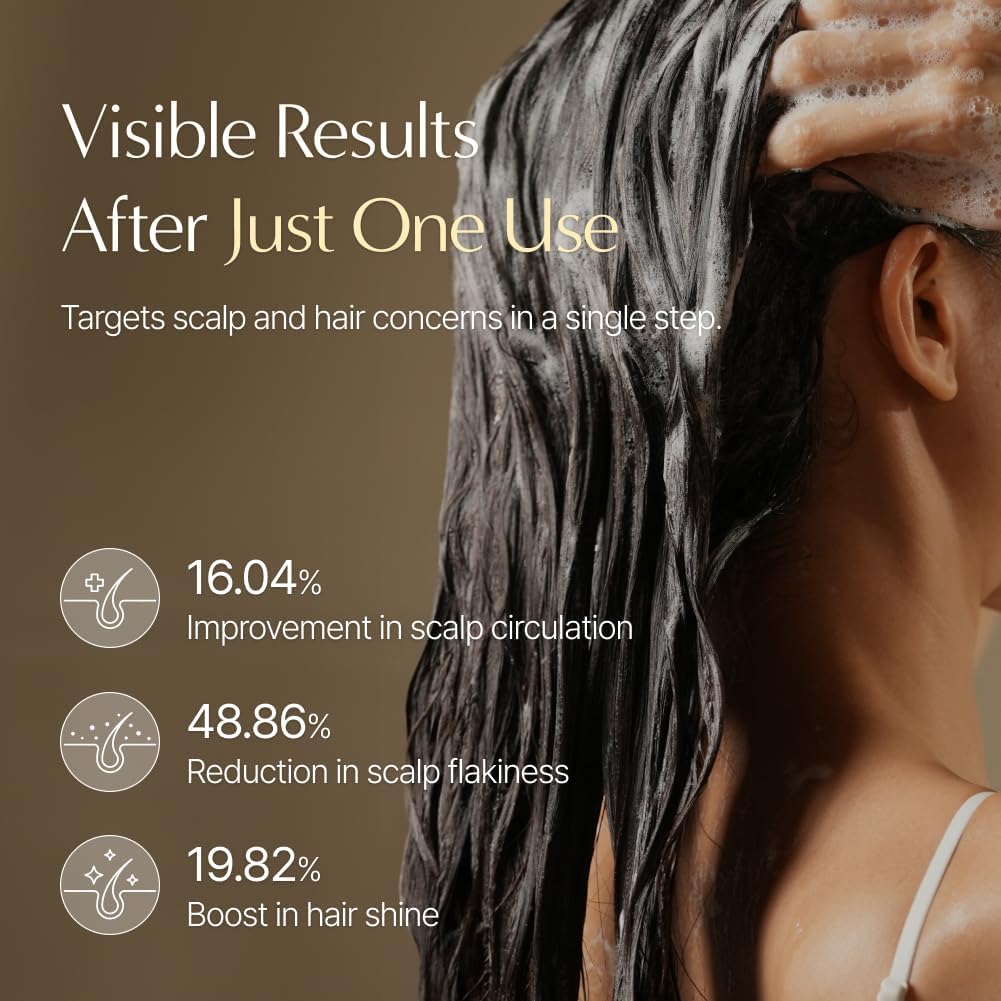 Dark Olive Green lilyeve GrowTurn 3D Volume Shampoo with Built-in Brush – For Thinning Hair & Fuller-Looking Volume, Hair loss, Gentle Scalp Care | 6.76 Fl Oz