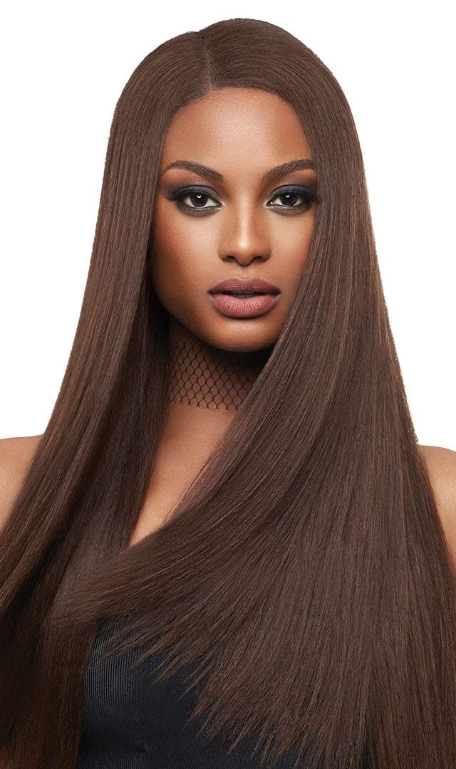 White Smoke 100% HUMAN HAIR WEAVE - SASHA YAKI - 8" 10" 12" 14" 16" 18" (12 Inch, 1B-OffBlack)