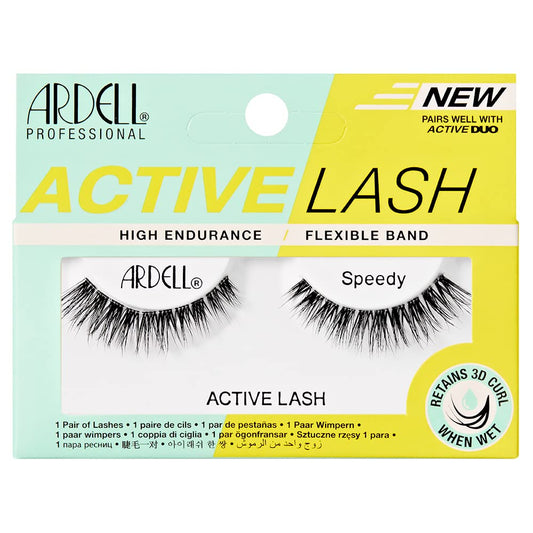Lavender Ardell Active Lashes Speedy - Long-Lasting False Eyelashes, Sweat-Resistant, Natural Look for Active Wear