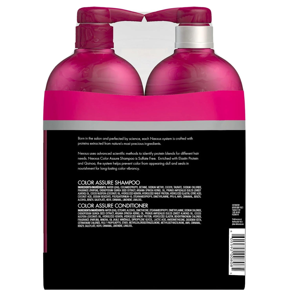 Black Nexxus Color Assure Shampoo and Conditioner, 32 Fluid Ounce (Pack of 2)