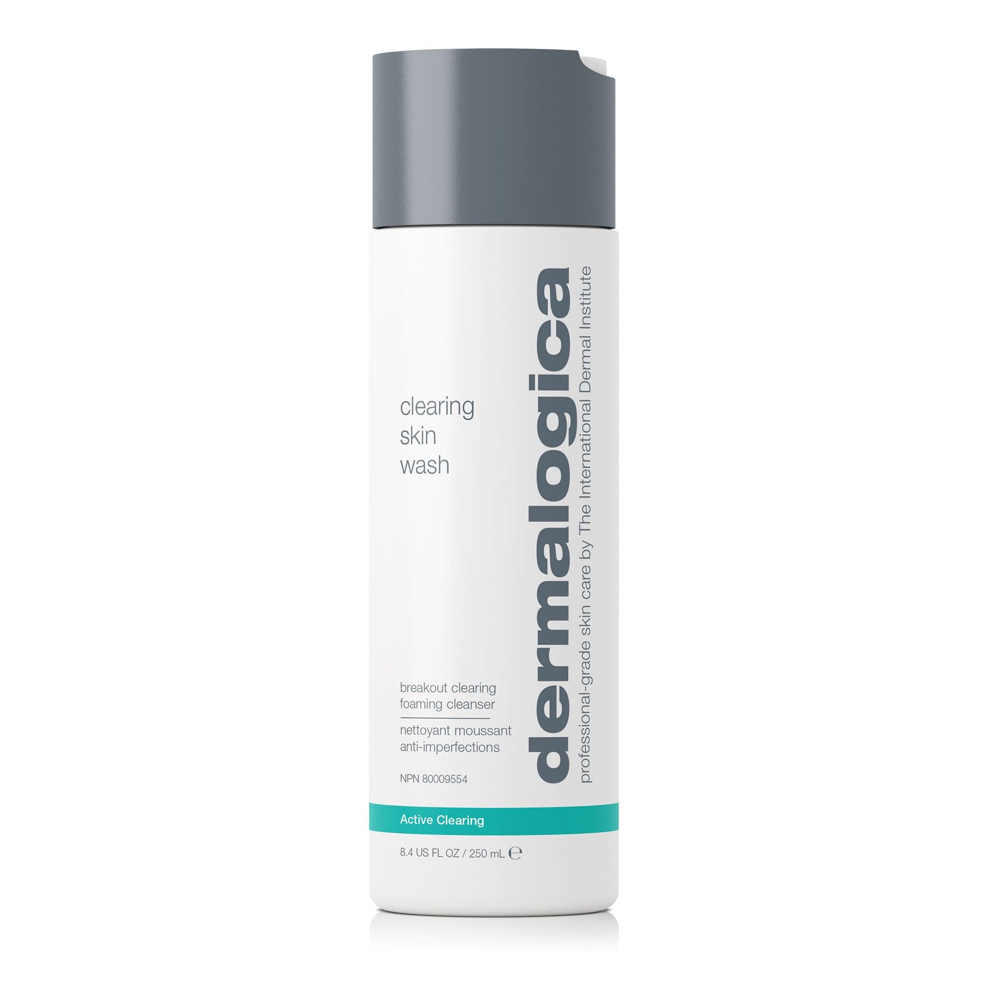 White Smoke Dermalogica Clearing Skin Wash (8.4 Fl Oz) Anti-Aging Acne Face Wash - Natural Breakout Clearing Foam with Salicylic Acid and Tea Tree Oil