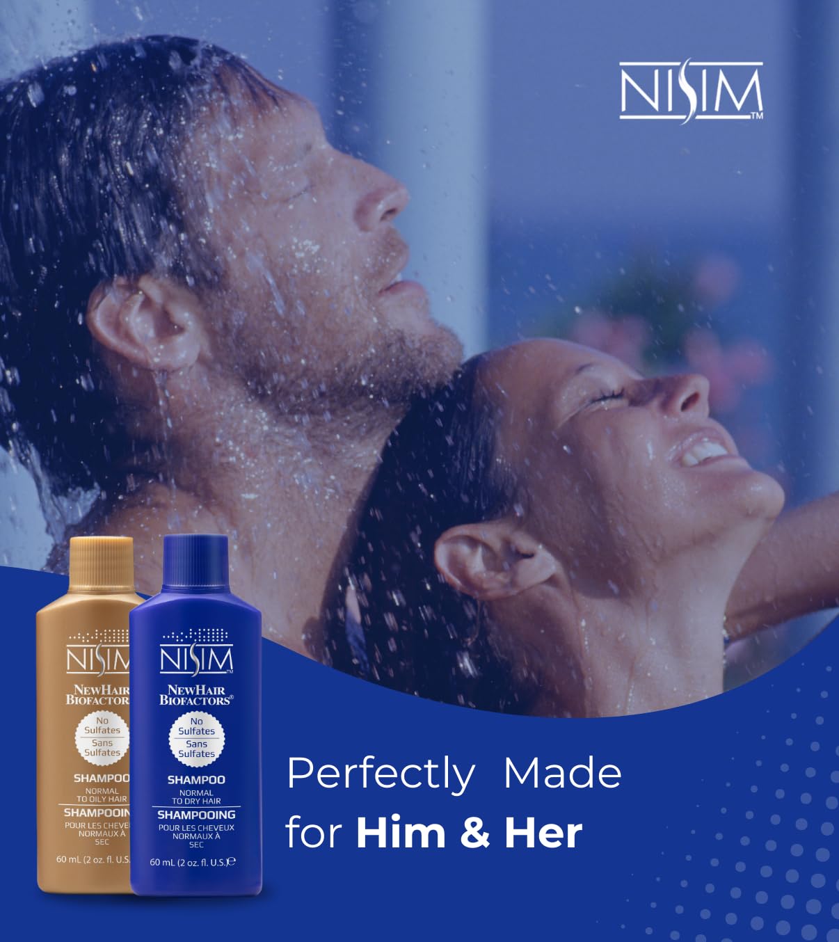 Dark Slate Blue Nisim NewHair BioFactors Shampoo for Normal to Oily Hair – Deep Cleansing Formula, Ideal for Daily Use Unisex 2 Ounce (60ml)