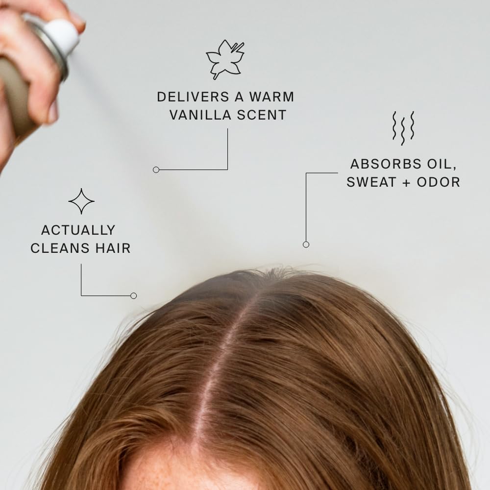 Light Gray Living Proof Dry Shampoo, Perfect hair Day, Dry Shampoo for Women and Men, 5.5 oz, Limited Edition Vanilla Scent