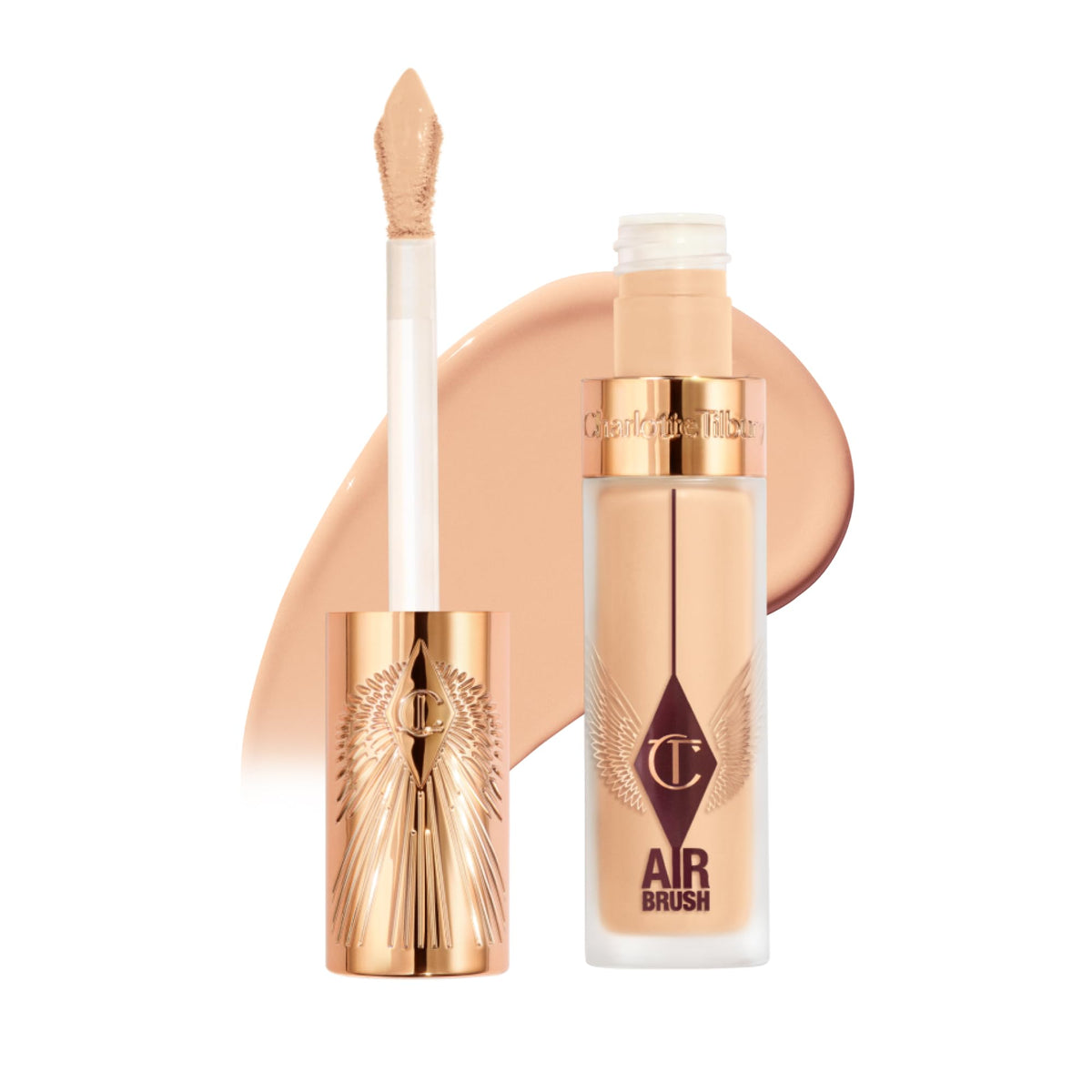 White Smoke Charlotte Tilbury AIRbrush Flawless Blur Concealer - Longwear Concealer for Dark Circles, Blemishes, Redness & More - Hydrating, Crease-Proof & Full Coverage with a Natural Matte Finish