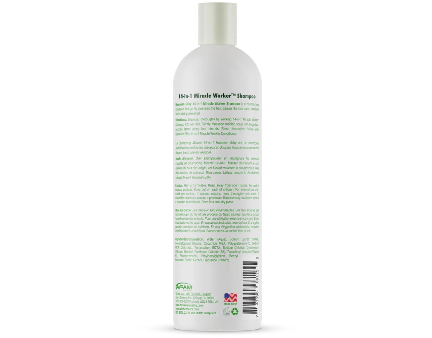 Light Gray Hawaiian Silky 14 in 1 Miracle Worker Shampoo, 16 Oz.