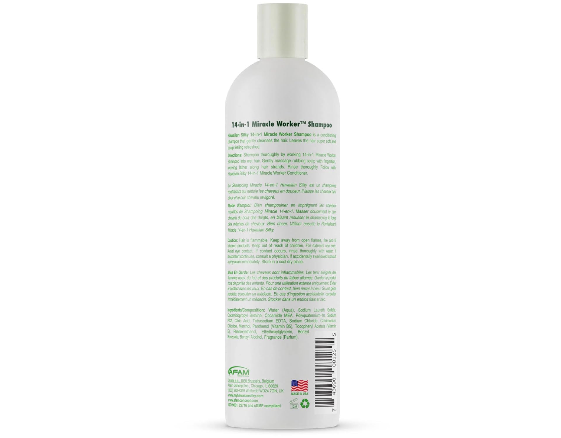 Light Gray Hawaiian Silky 14-in-1 Miracle Worker Hair Care Set, Shampoo, Conditioner and Activator Spray, 16 Fl Oz Each