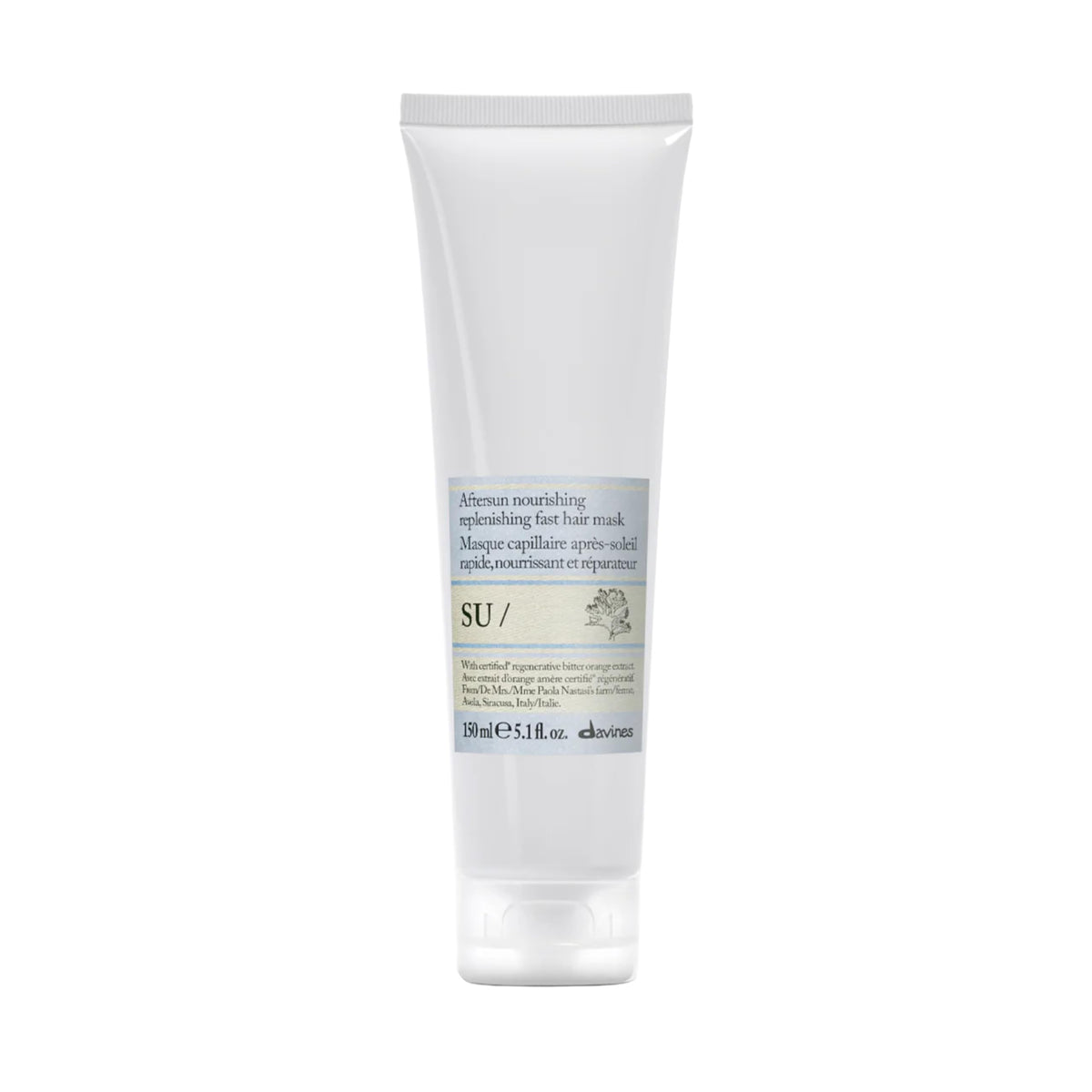 Light Gray Davines SU/Hair Mask, Nourishing Treatment For Damanged Sun-Exposed Hair