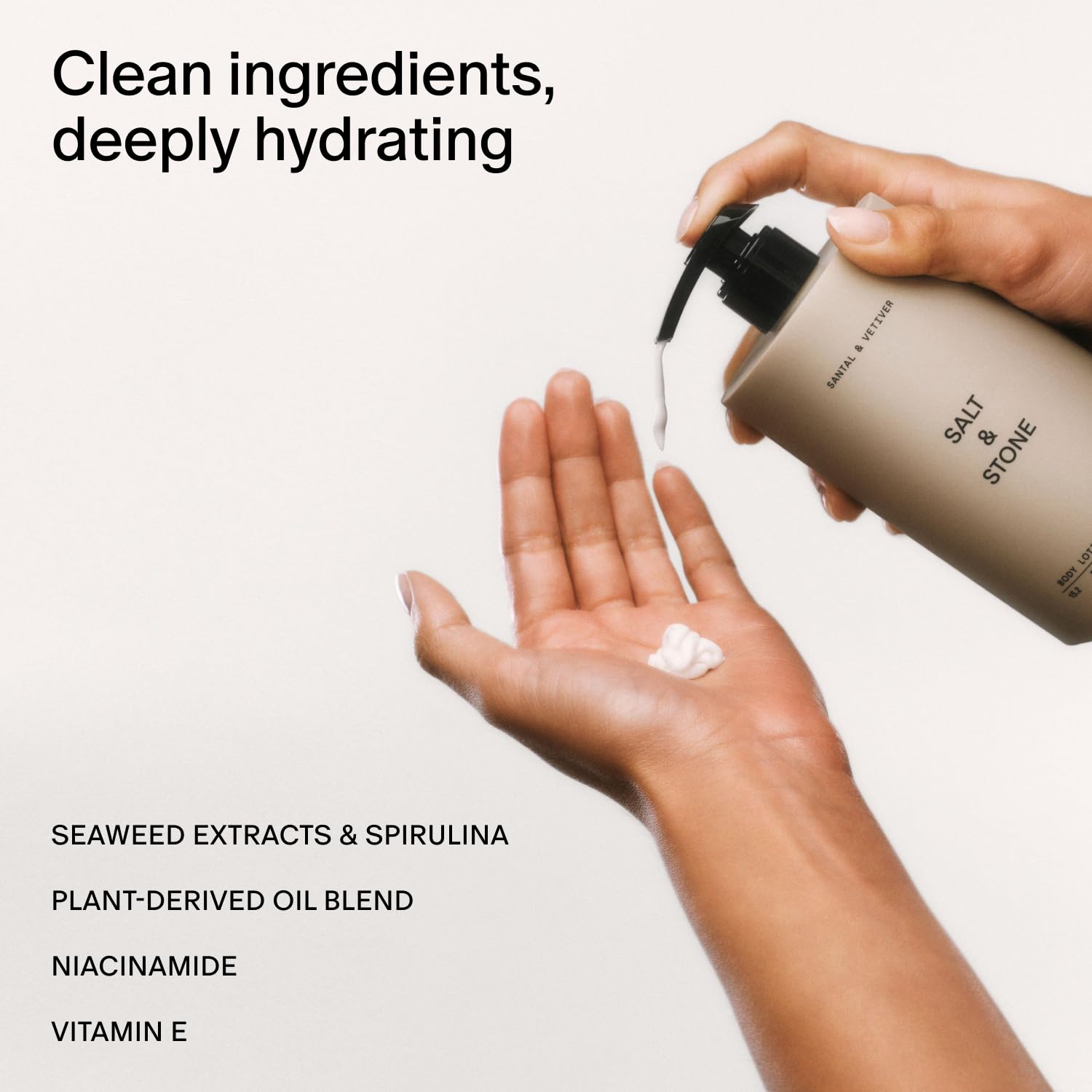 Misty Rose Salt & Stone Body Lotion for Women & Men | Bergamot & Hinoki | Hydrates, Nourishes & Softens Skin | Restores Dry Skin | Fast-Absorbing | Cruelty-Free & Vegan | 15.2 fl oz