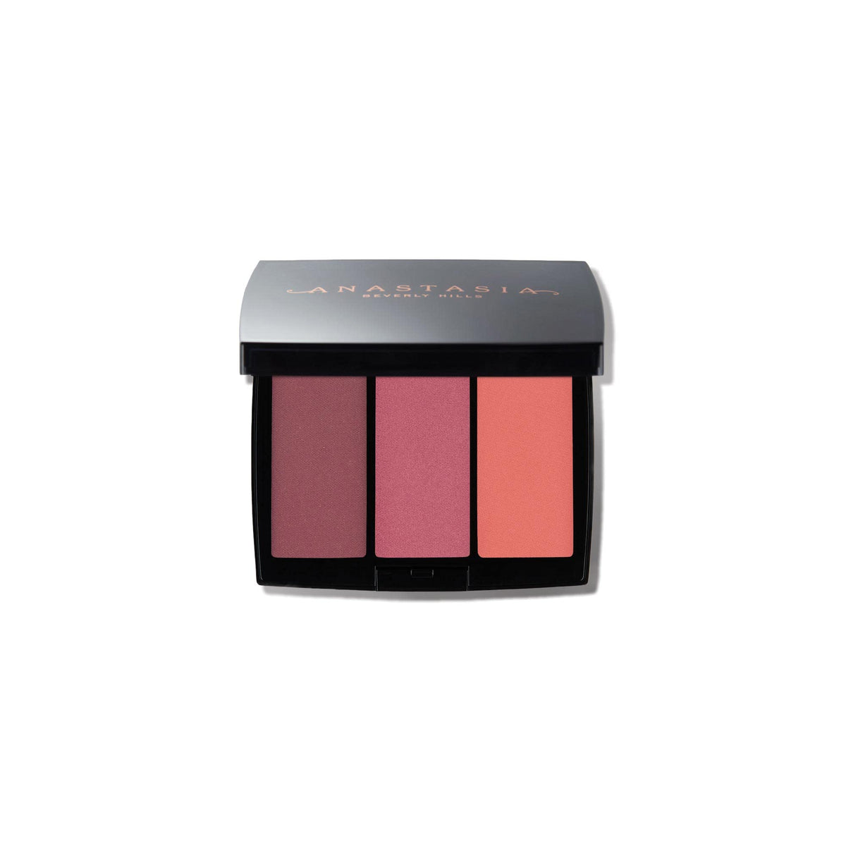 Black Anastasia Beverly Hills Blush Trio - Essential High-Pigment Blush Compact, Seamlessly Blendable Powder Formula for Sculpting and Brightening Cheeks