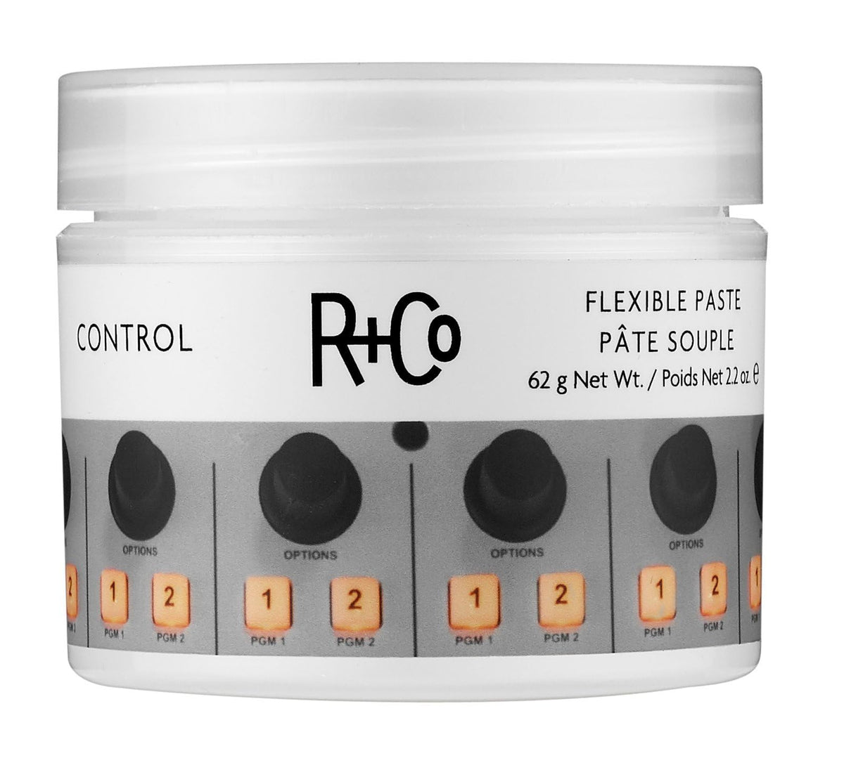 Lavender R+Co CONTROL Flexible Paste, 2.2 oz/62 G, Relative Paradise Scent