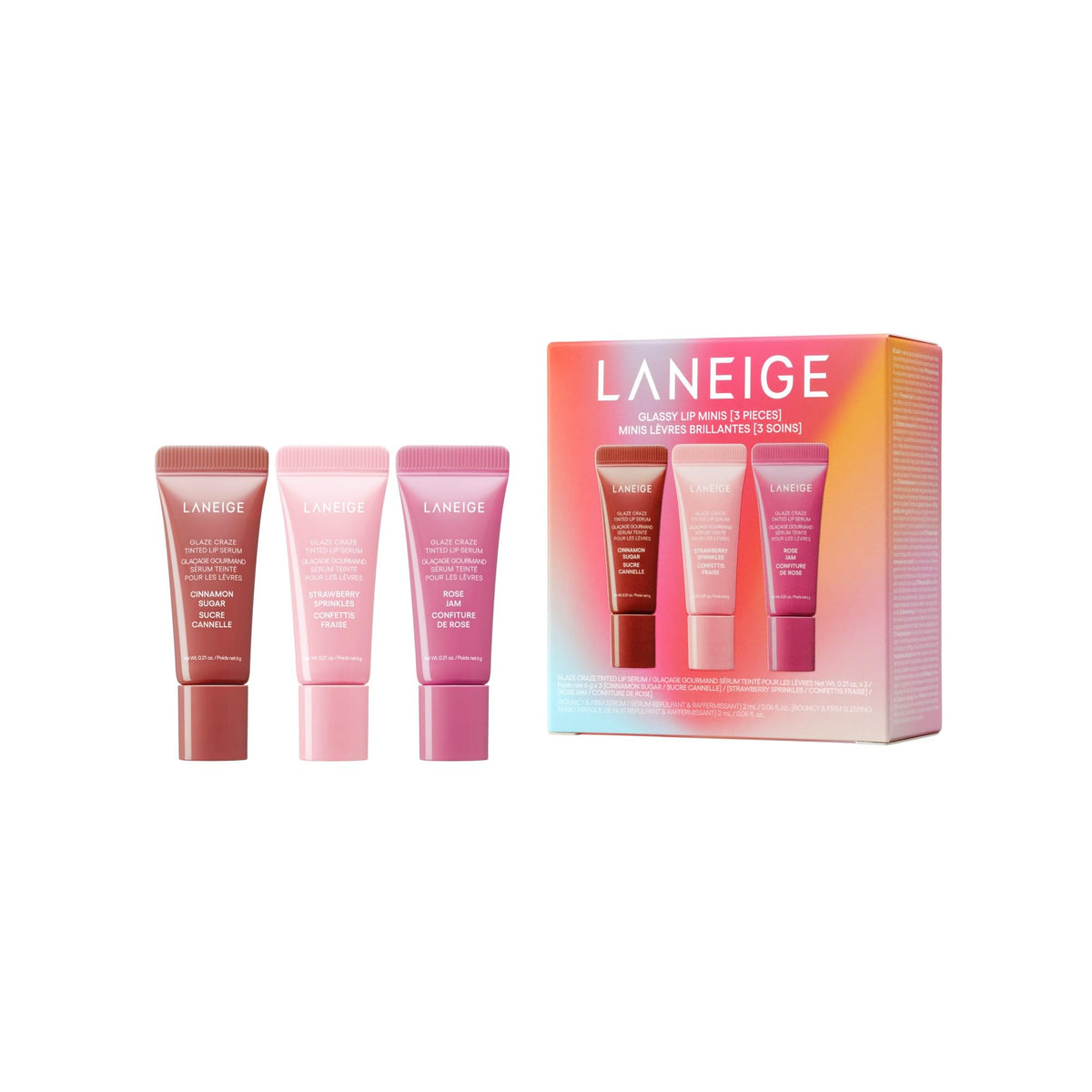 White Smoke LANEIGE Blurred Skin & Glowy Lips Set