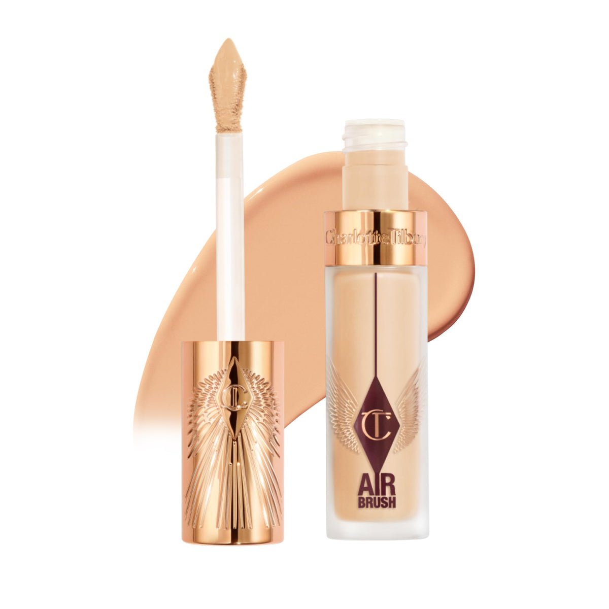 White Smoke Charlotte Tilbury AIRbrush Flawless Blur Concealer - Longwear Concealer for Dark Circles, Blemishes, Redness & More - Hydrating, Crease-Proof & Full Coverage with a Natural Matte Finish