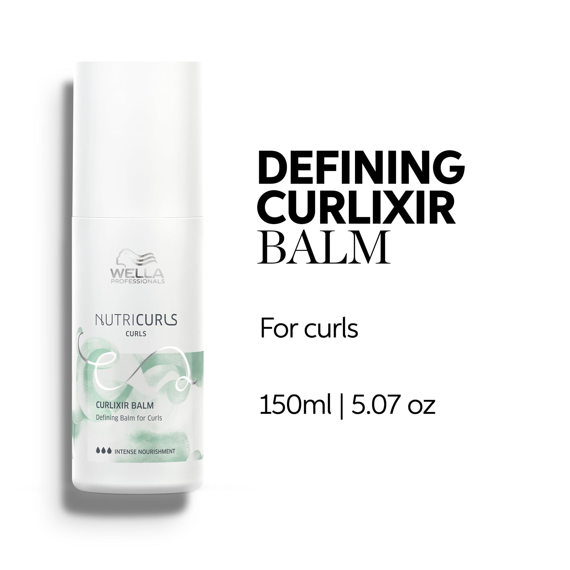 White Smoke Wella Professionals Nutricurls Curlixir Balm | Defining Leave-in Cream for Curls | Intense Nourishment | Soft Hold & 24H Curl Definition | 5.07 Fl Oz