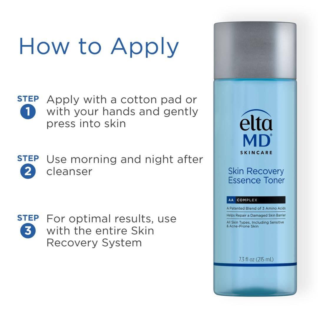 White Smoke EltaMD Skin Recovery Essence Hydrating Face Toner, Alcohol-Free, 7.3 oz