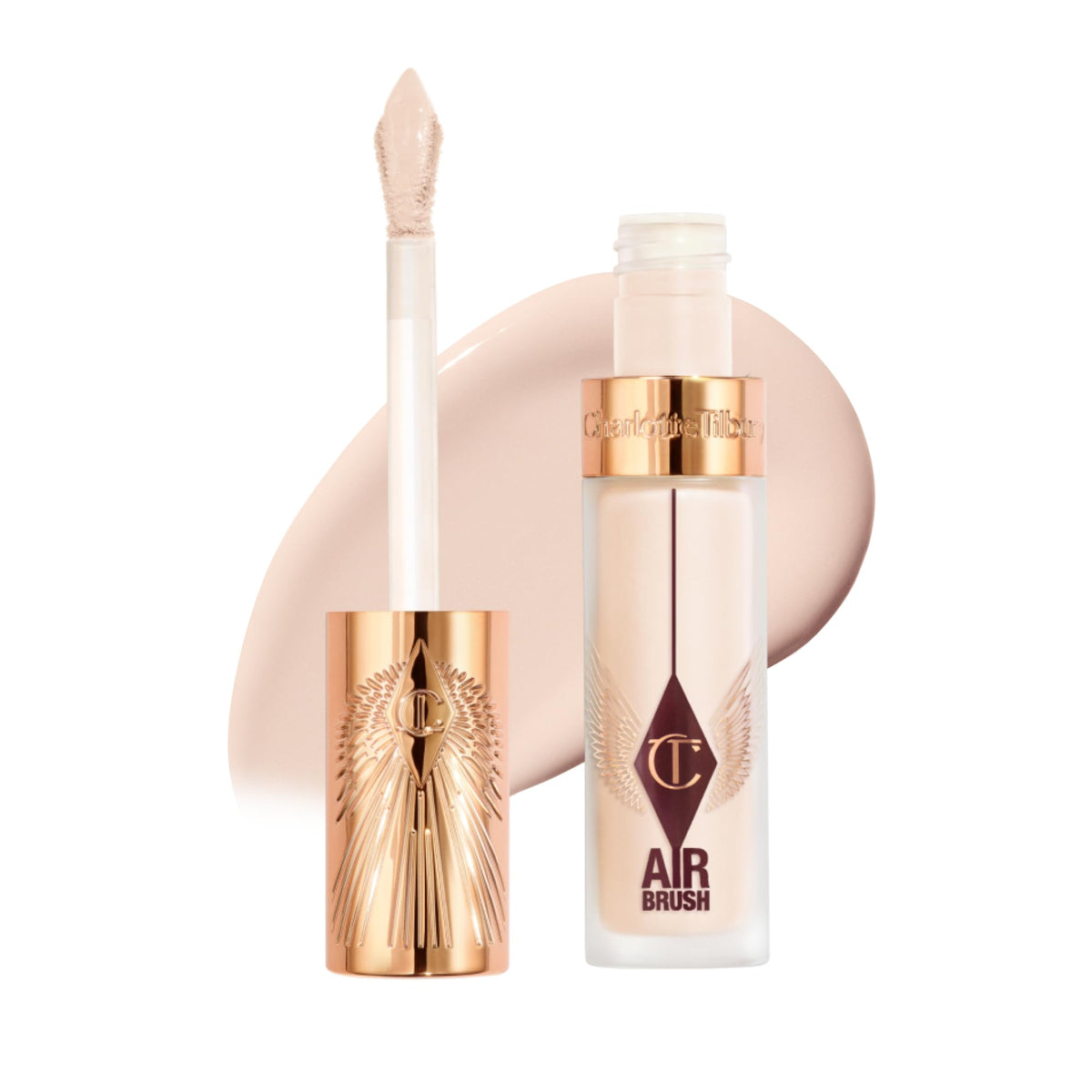 White Smoke Charlotte Tilbury AIRbrush Flawless Blur Concealer - Longwear Concealer for Dark Circles, Blemishes, Redness & More - Hydrating, Crease-Proof & Full Coverage with a Natural Matte Finish