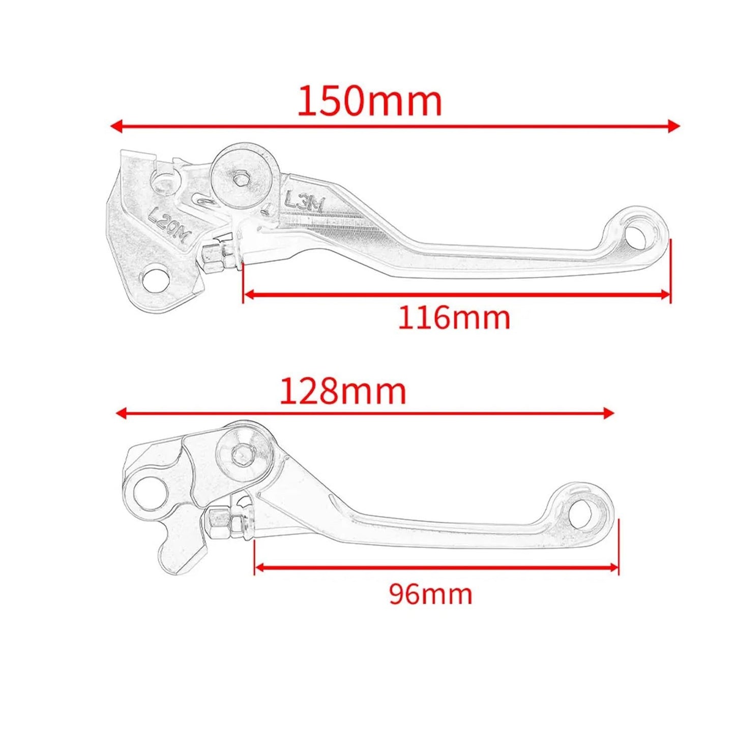 White Smoke DDQMNC Motorcycle Brake Clutch Levers Motorcycle Pivot Clutch Brake Levers Bike Lever Handle Grips for DT230 Lanza DT 230 1997-2011 2010 2009 2008 2007