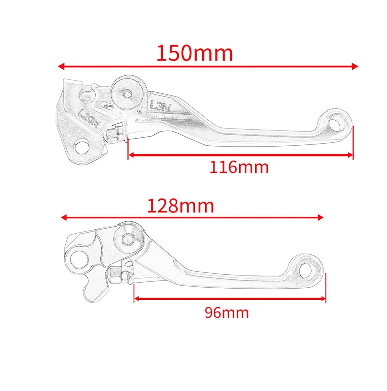 White Smoke DDQMNC Motorcycle Brake Clutch Levers Motorcycle Pivot Clutch Brake Levers Bike Lever Handle Grips for DT230 Lanza DT 230 1997-2011 2010 2009 2008 2007