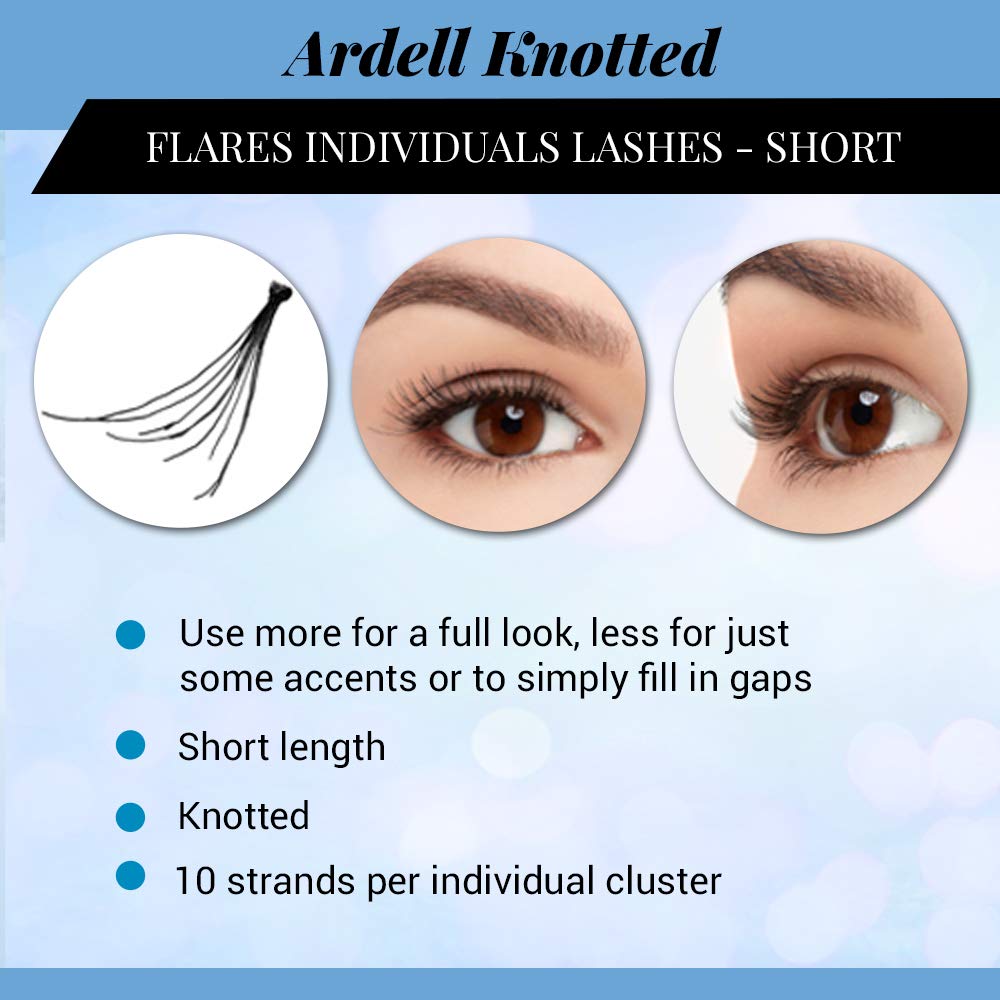 Lavender Ardell False Eyelashes Short Black, DIY Lash Clusters, Eyelash Extension Kit, 4 Pack