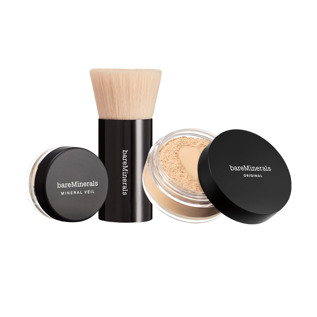 White Smoke bareMinerals Original Get Started Kit 3-Piece Mineral Makeup Set, Fair Light, Vegan, Cruelty-Free & Dermatologist-Tested