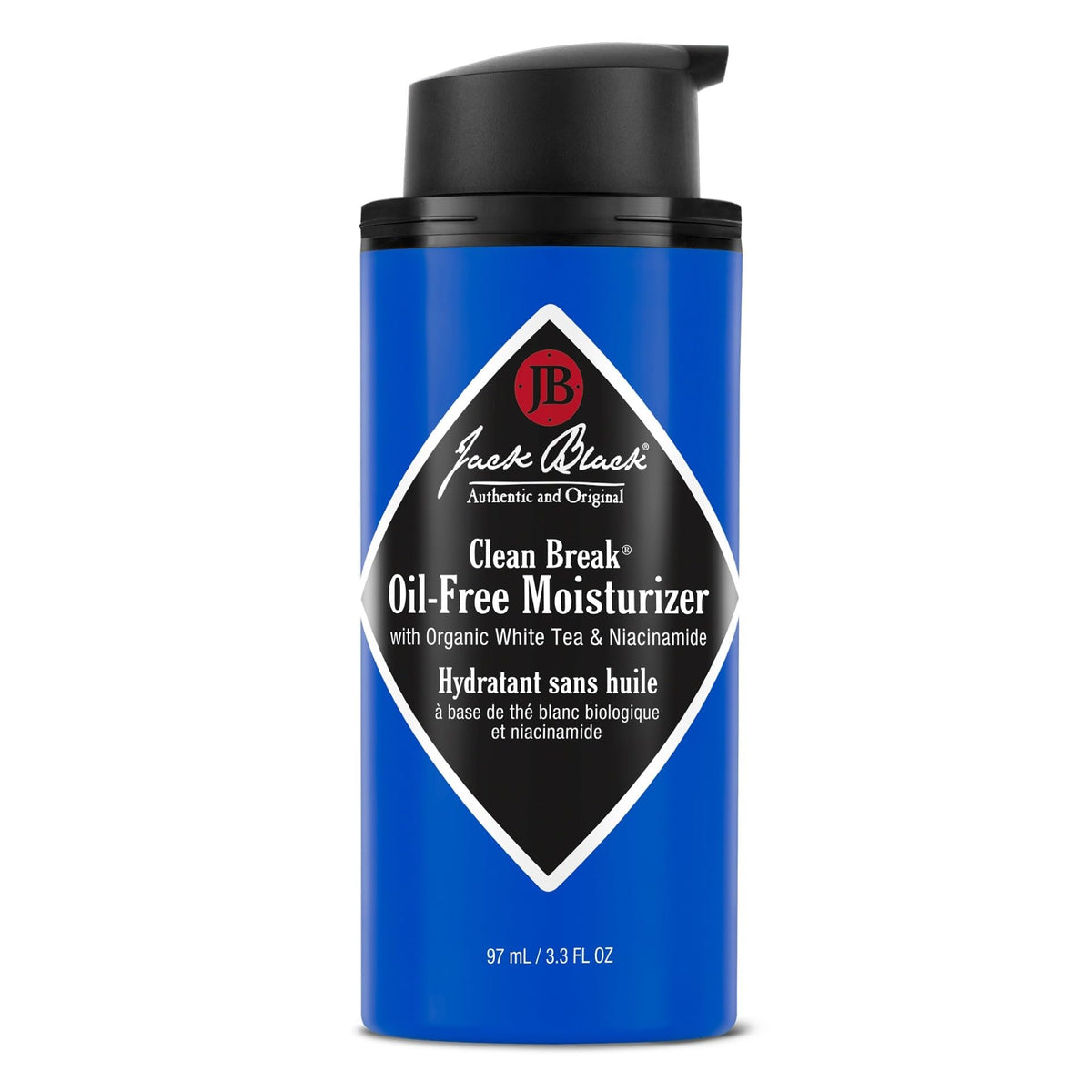 Medium Blue Jack Black Clean Break Oil-Free Face Moisturizer for Men, 3.3 Fl Oz