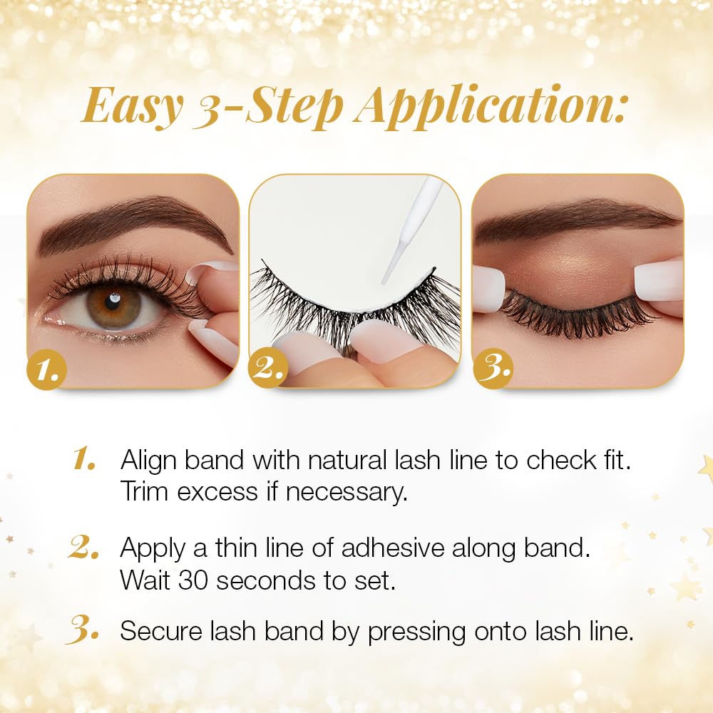 White Smoke Ardell Active Lash Pump’N – Sweat-Resistant Natural Look False Eyelashes with Bonus Duo Adhesive, Strip Lashes for Active Lifestyles, 3 Pairs