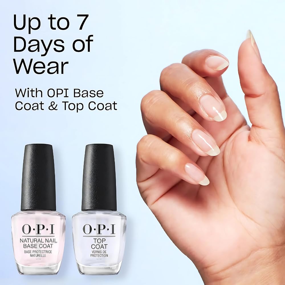 Alice Blue OPI Nail Lacquer & xPRESS/ON Press on Nails, Funny Bunny Bundle | Soft White Short Round Press-On Nails with Matching Nail Lacquer Polish Shade