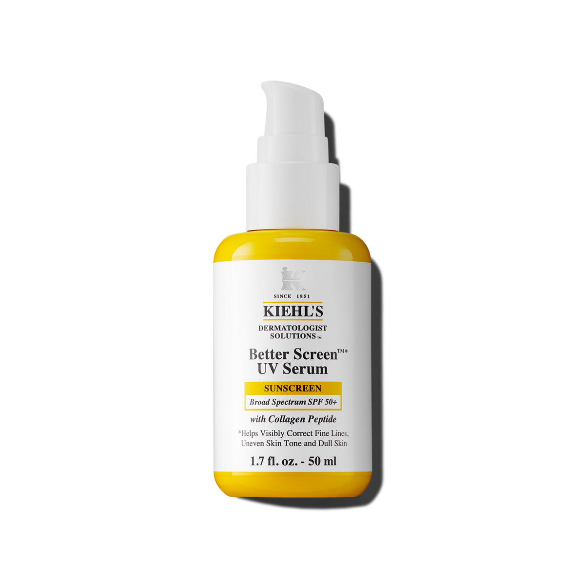 White Smoke Kiehl's - Better Screen UV Serum SPF 50+ - Anti-Aging - 0.5 fl oz