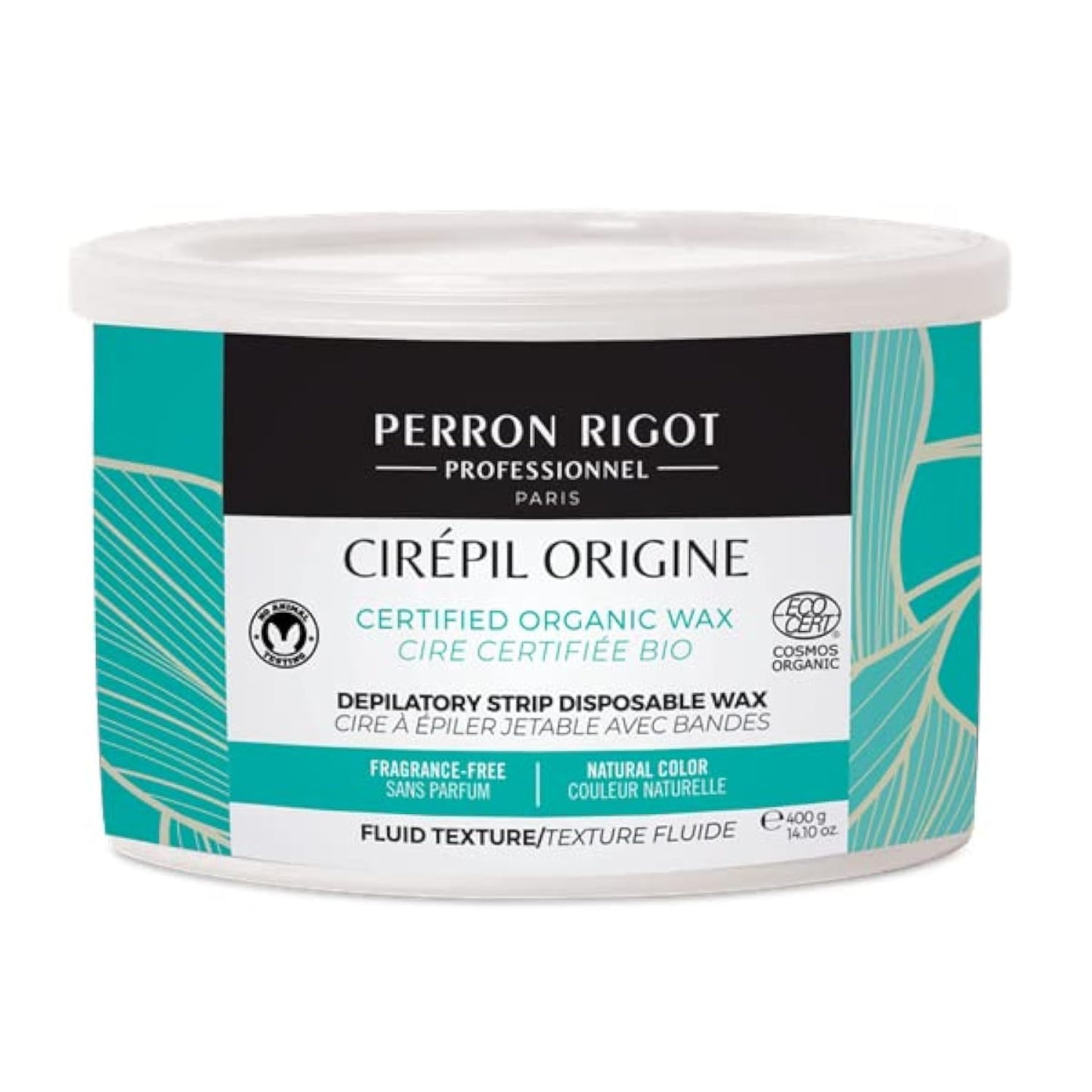 Lavender Cirepil - Origine - 400g / 14.11 oz Soft Wax Tin - Cosmos Certified Organic Strip Wax - 100% Natural with Jojoba Oil - Fragrance-Free for Sensitive Skin - Professional Body Depilatory Refill