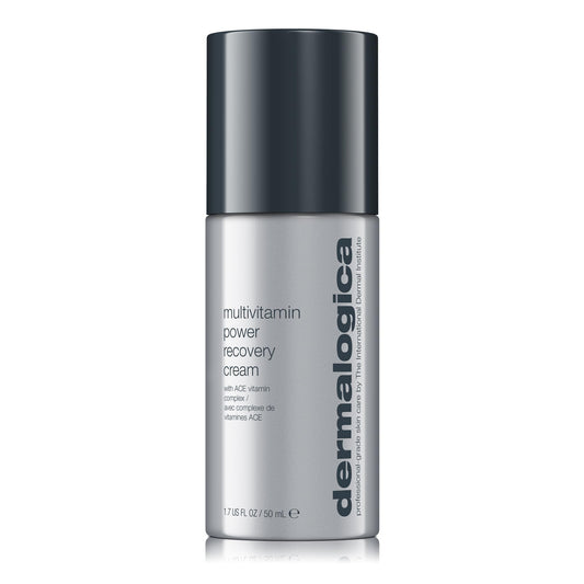 Dark Gray Dermalogica MultiVitamin Power Recovery Face Cream, Hydrating Facial Moisturizer with Antioxidants - Preventing Signs of Skin Aging, 1.7 fl oz