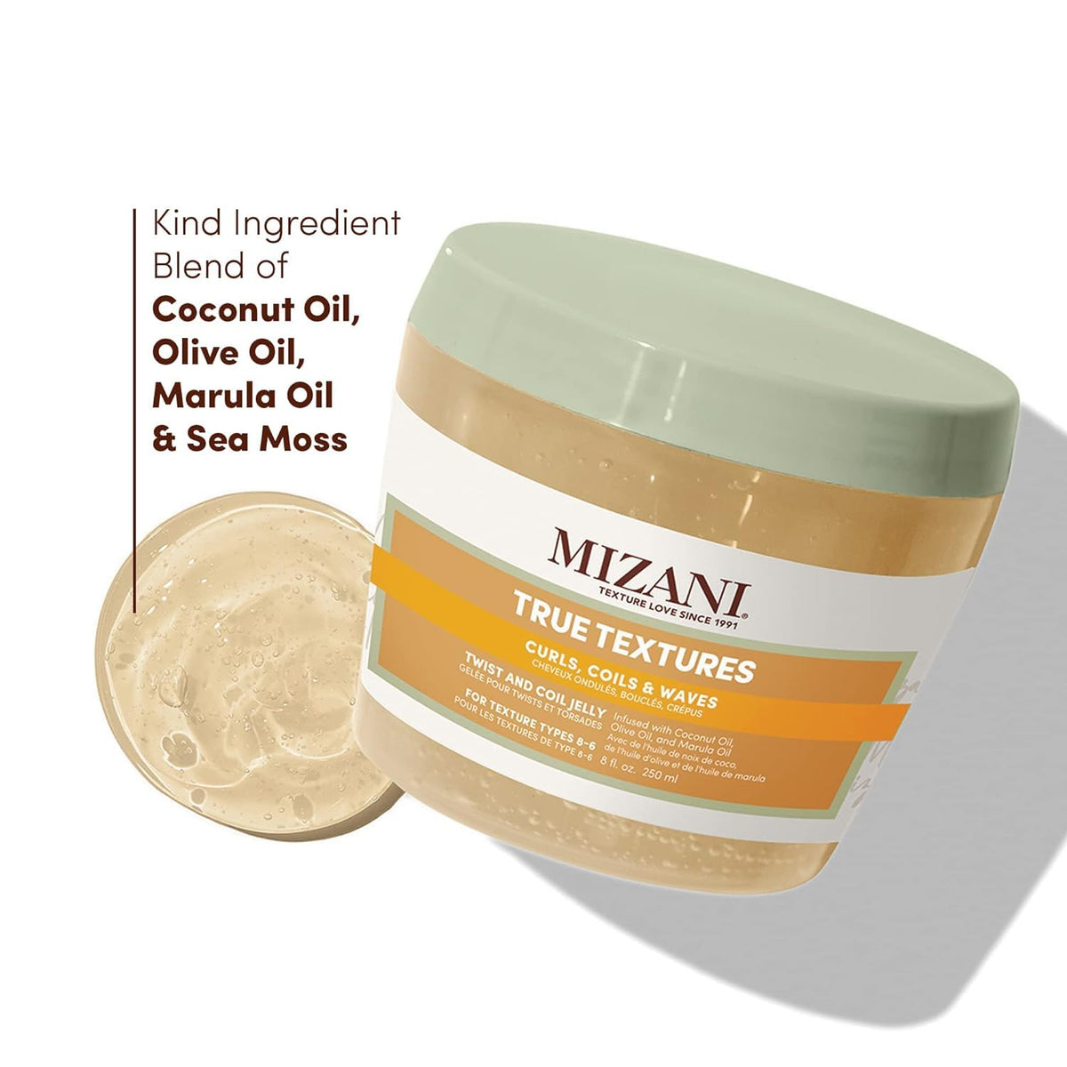 White Smoke Mizani True Textures Twist & Coil Jelly – For Curly Hair