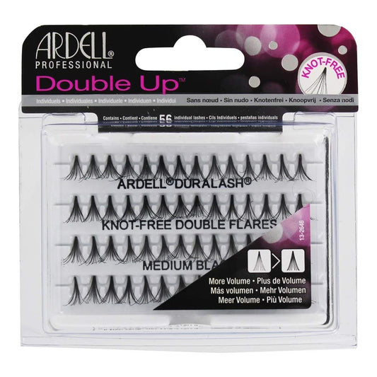 Light Gray Ardell Double Individuals Knot Free Double Flares Black Med (3 Pack)