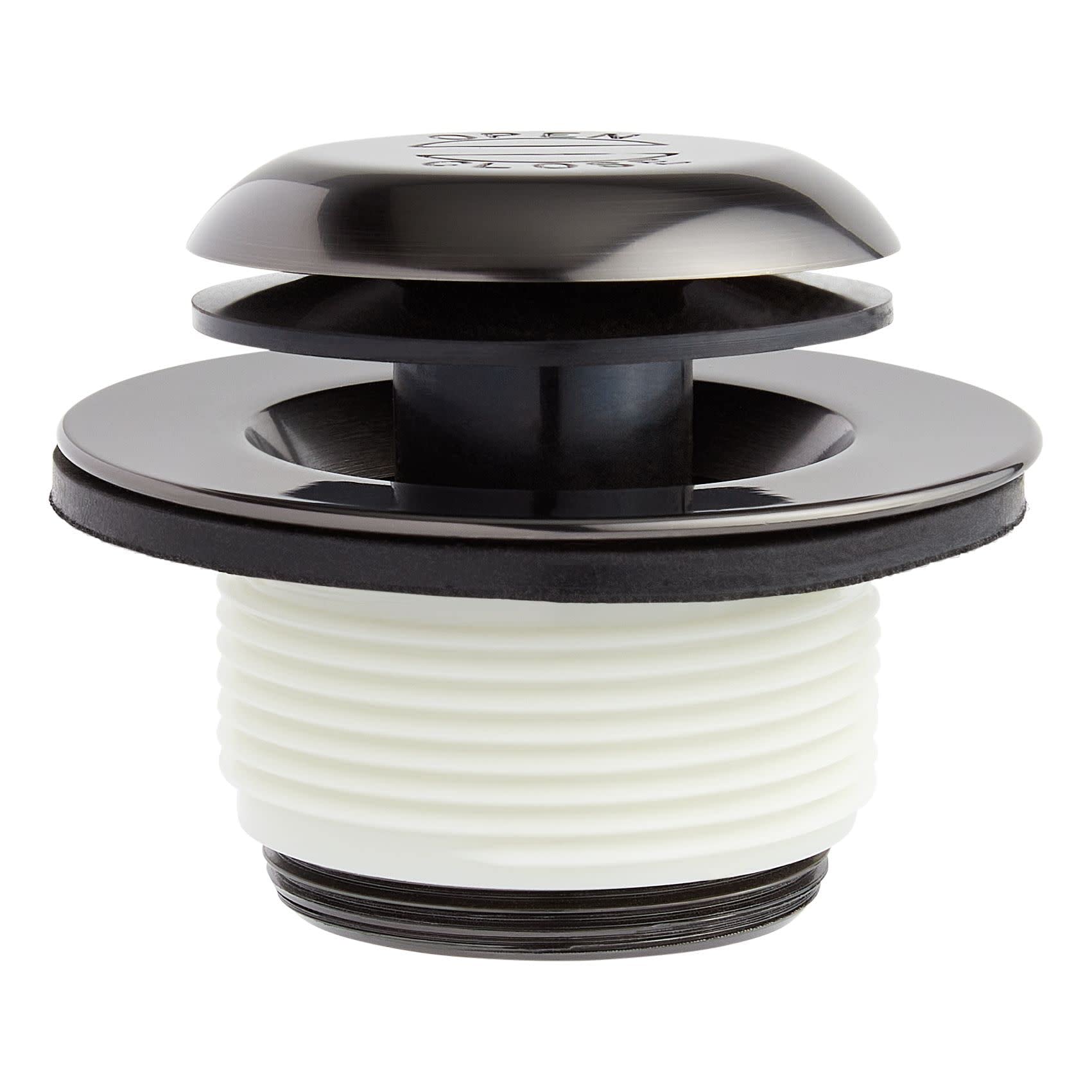 White Smoke Signature Hardware 446708 Pop-Up Drain with Overflow Cover for Alcove Tub