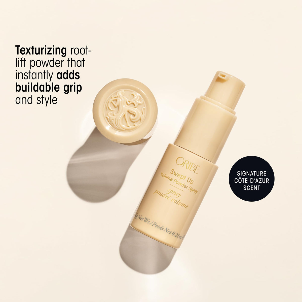 Seashell Oribe Swept Up Volume Powder Spray - Adds Volume & Lift From Roots - 0.21oz
