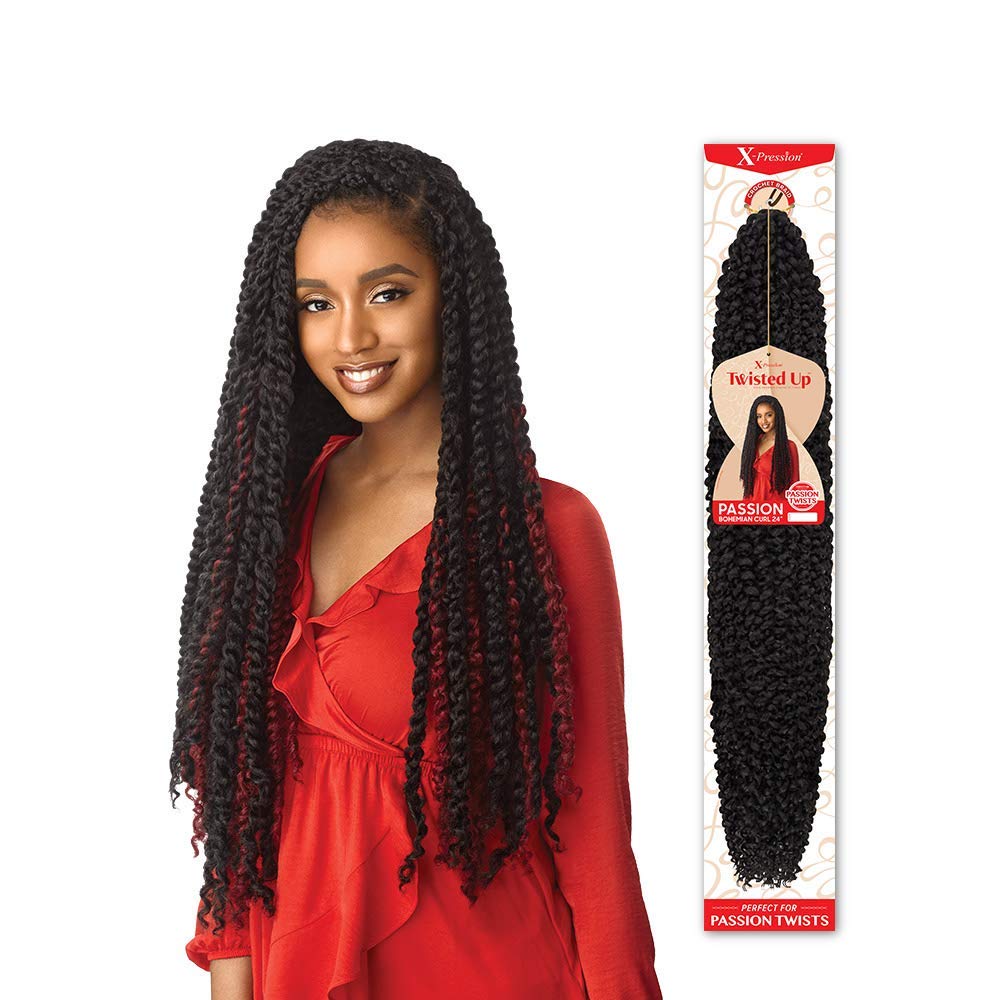 White Smoke MULTI PACK DEALS! Outre Crochet Braids X-Pression Twisted Up Passion Bohemian Curl 24" (5-PACK, 1)