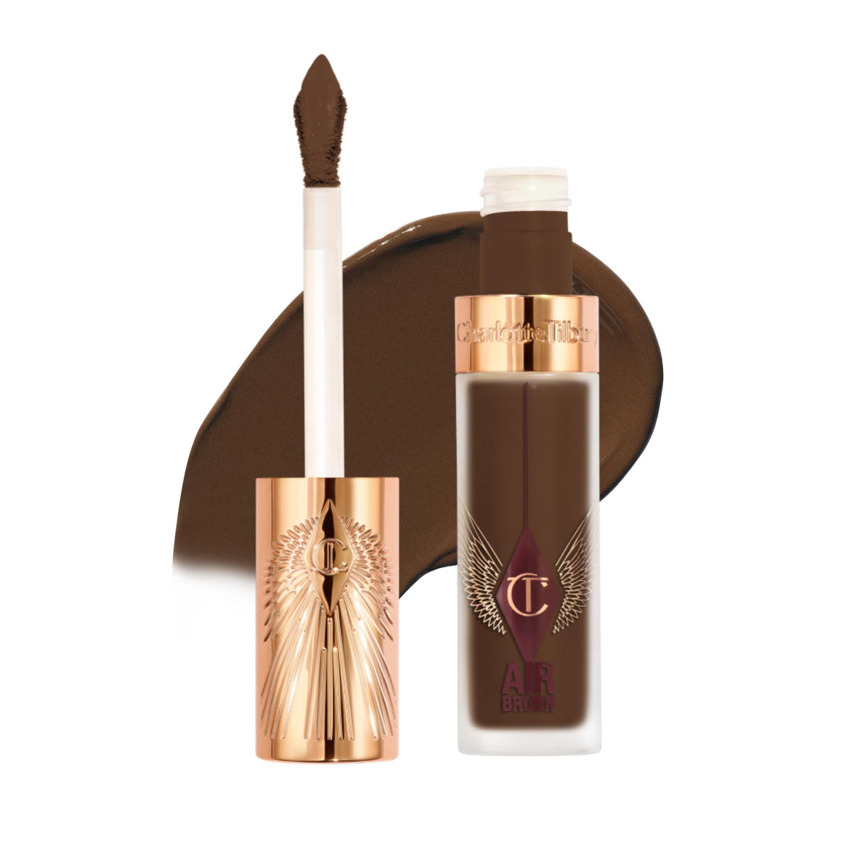 White Smoke Charlotte Tilbury AIRbrush Flawless Blur Concealer - Longwear Concealer for Dark Circles, Blemishes, Redness & More - Hydrating, Crease-Proof & Full Coverage with a Natural Matte Finish
