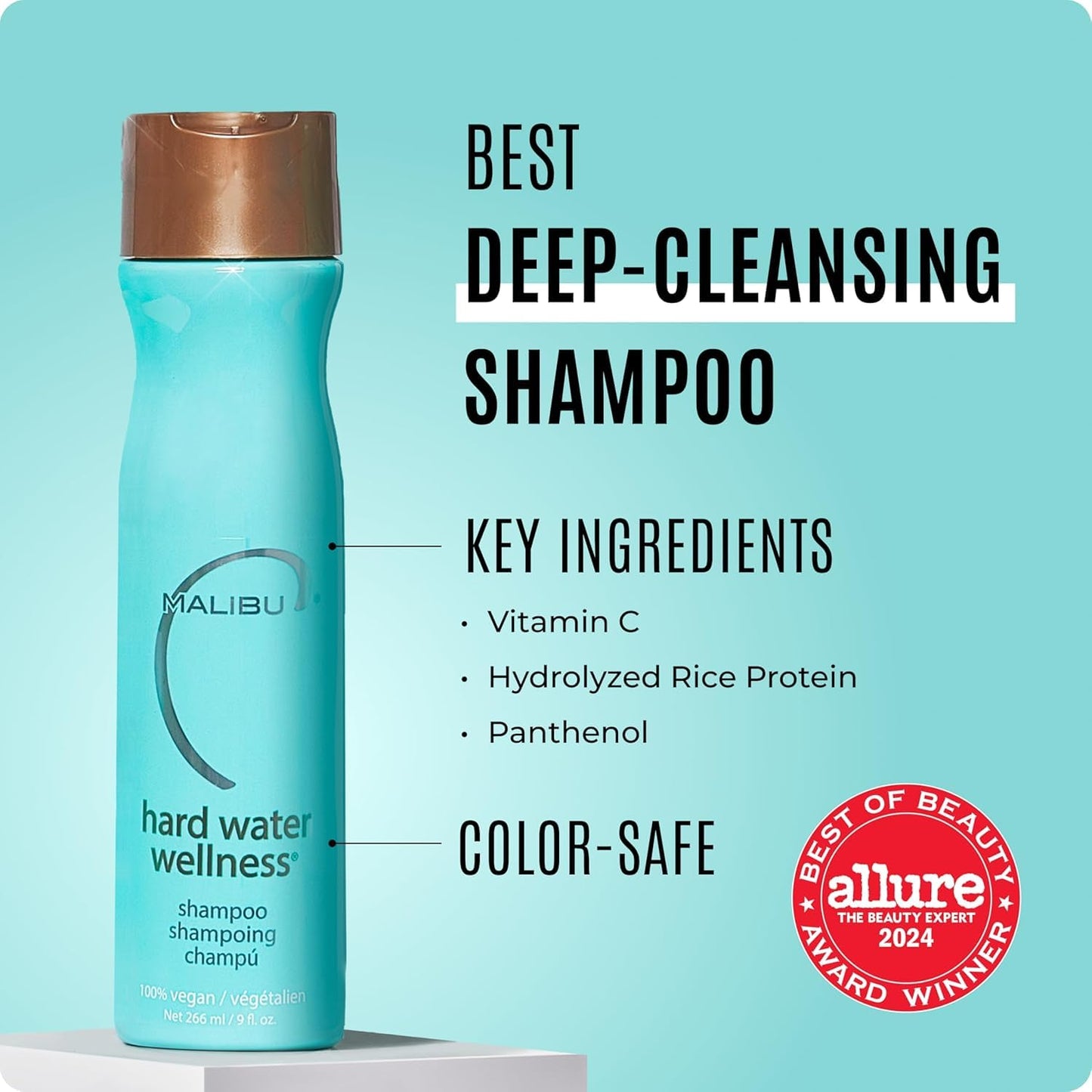 Sky Blue Malibu C Hard Water Wellness Remedy - Hard Water Shampoo, Conditioner & Hair Mask Packets for Removing Deposits and Impurities - Hydrating Hair Care Set (6 Ct)