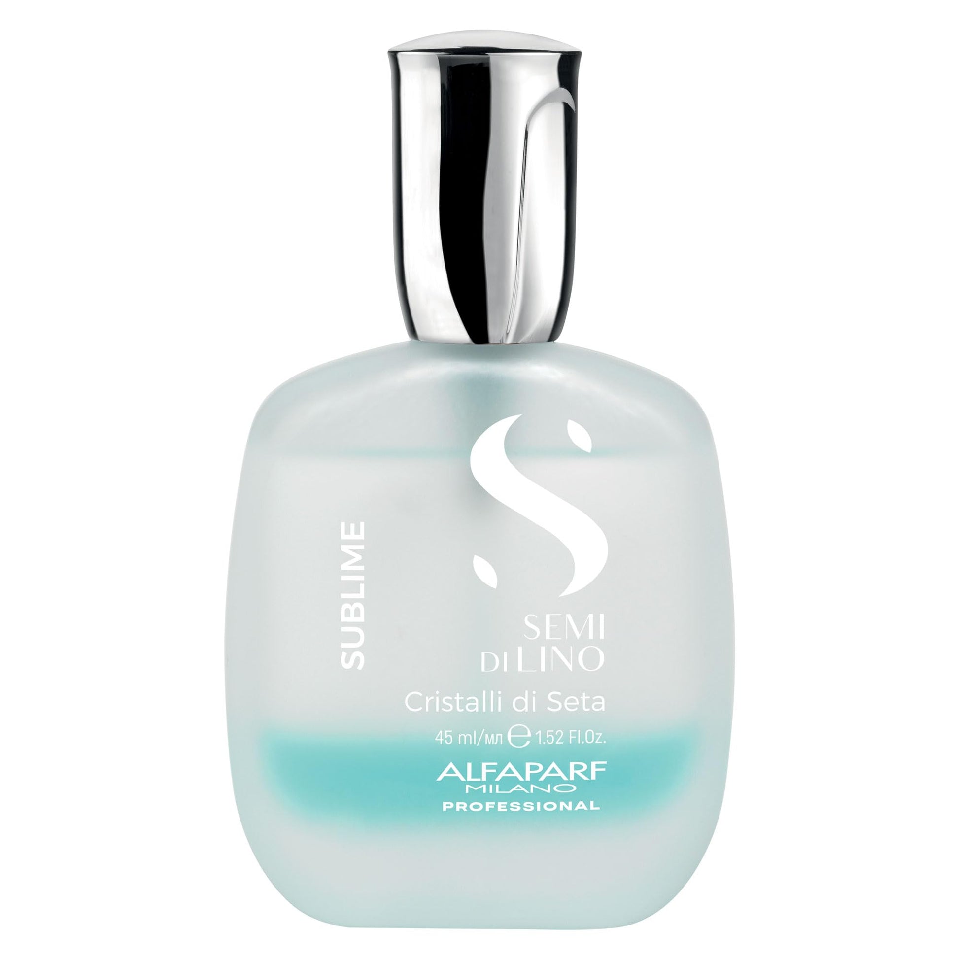 White Smoke ALFAPARF MILANO Semi di Lino Cristalli di Seta Hair Oil Serum for Fine Hair - Provides Brilliant Shine and Protection - Bi-Phase Serum for Thin Hair - Color Safe - Hydrates, Strengthens (1.52 fl oz)