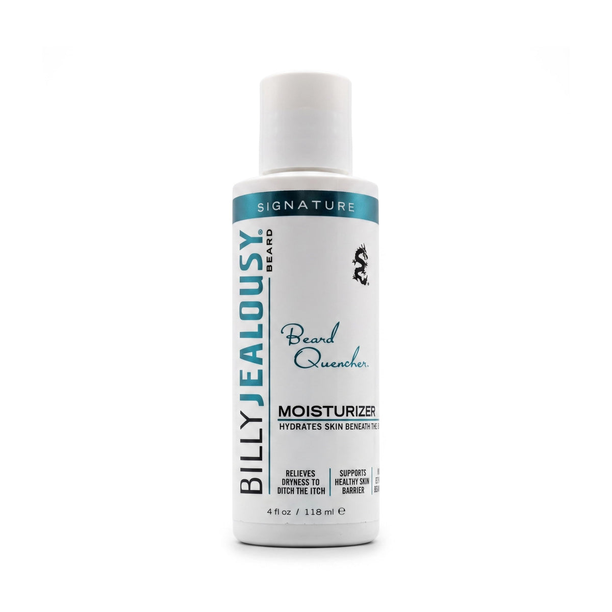 Gray Billy Jealousy Beard Quencher, Nourishing and Strengthening Moisturizer for Mane and Skin with Shea Butter, Amino Acids and Black Oat Seed, Fights Frizz, Relieves Itch and Flakes, 4 Fl Oz