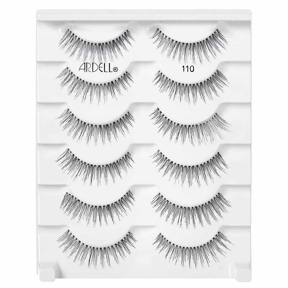 Lavender Ardell False Eyelashes, Natural 110, 5 pair + bonus pair Multipack for Eye-Lifting Effect
