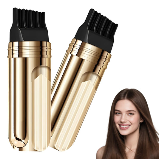 White Smoke 2PCS Root-Touch-Up Hair Color Stick & Comb, 2 in 1 Convenient Hair Dye Comb For Gray, Instant Hair Coloring Comb for Women Men, Waterproof and Sweat-Proof, Temporary Quick Gray Hairs Coverage (Brown)