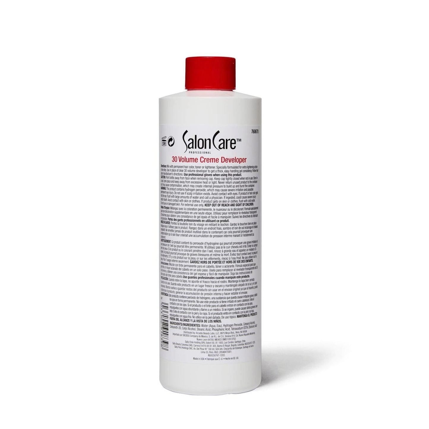 White Smoke Salon Care 30 Volume Creme Developer 16 Oz